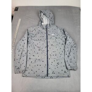 REI Co-Op Jacket Kids Large 14 16 Gray AOP Geometric Full Zip Hoodie Lightweight